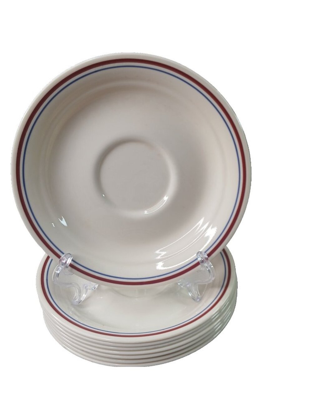 Corelle Abundance 8 Saucers - NO CUPS / MUGS- Fruit Rimmed Pattern Preowned